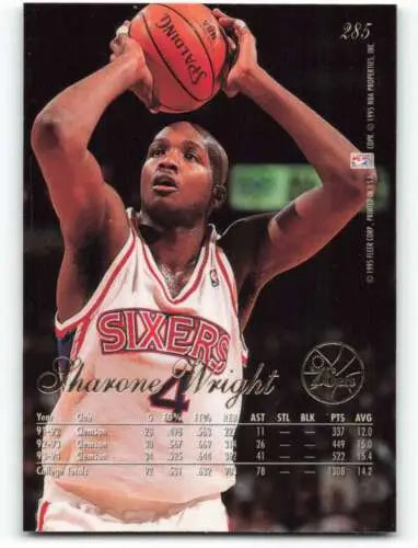 Sharone Wright 1994-95 Fleer Flair basketball card with original gloss, NM-MT condition