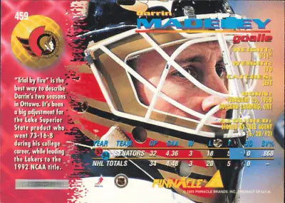 1994-95 Pinnacle #459 Darrin Madeley Ottawa Senators Hockey Card NM-MT