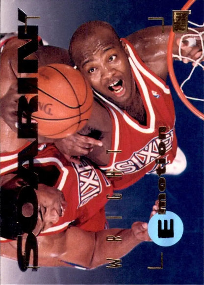 Basketball player in action on 1994-95 Skybox Emotion Sharone Wright Rookie card