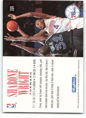 Sharone Wright 1994-95 Skybox Premium rookie card with original gloss for sale