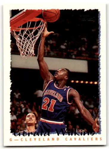 Gerald Wilkins basketball card 1994-95 Topps original gloss Cavaliers Simply Sandoval