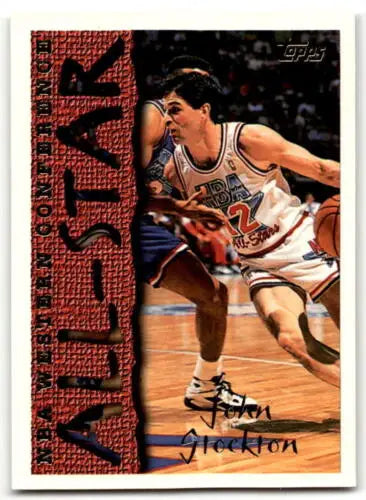 John Stockton 1994-95 Topps #190 basketball card with original gloss from Simply Sandoval