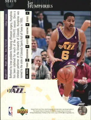 Basketball trading card featuring 1994-95 Upper Deck Special Edition #176 Jay Humphries