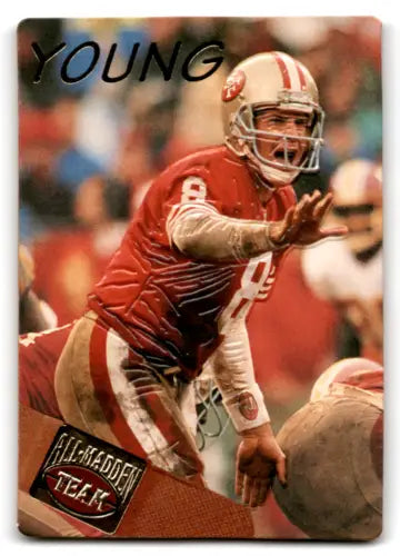 1994 Action Packed Steve Young trading card in original gloss near mint condition