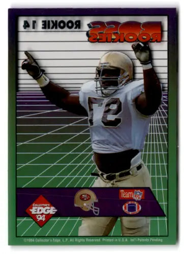 Football trading card featuring 1994 Collector’s Edge Boss Rookies, Near Mint condition