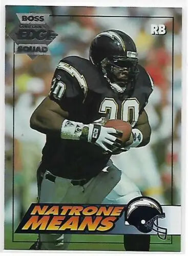 1994 Collector’s Edge Silver Natrone Means football card with original gloss finish