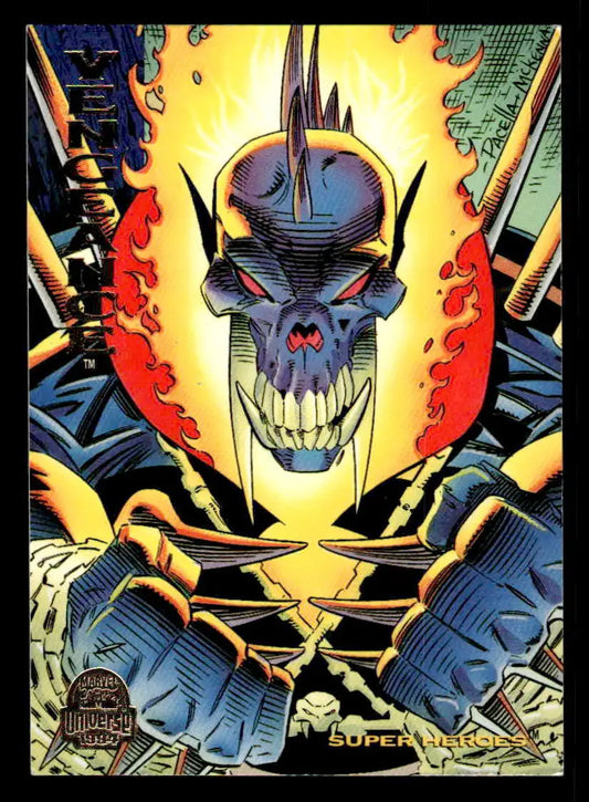 Comic book character with skull face from 1994 Fleer Marvel Universe #141 Vengeance