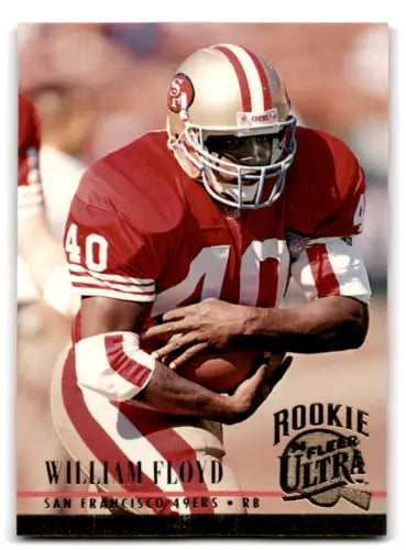 1994 Fleer Ultra #493 William Floyd rookie card with original gloss for 49ers fans