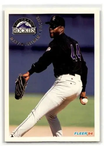 Original gloss 1994 Fleer Update U123 Marvin Freeman Colorado Rockies baseball card