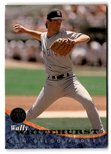 Wally Whitehurst 1994 Leaf baseball card featuring original gloss, Padres ID:73542