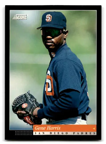 1994 Score #138 Gene Harris baseball card with original gloss, Simply Sandoval collection