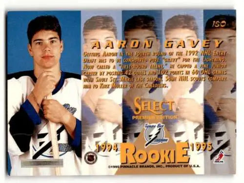 1994 Select #180 Aaron Gavey Tampa Bay Lightning Hockey Card with original gloss finish