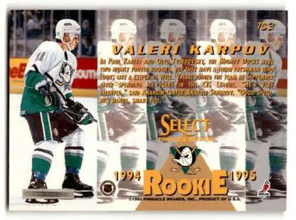 Valeri Karpov Anaheim Mighty Ducks hockey rookie card original gloss collectible