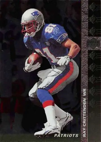 Football player in action on 1994 SP #47 Ray Crittenden original gloss rookie card