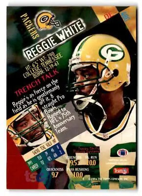 1994 Stadium Club #480 Reggie White football card for trading card collectors