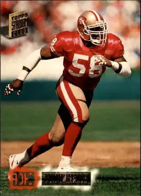 Todd Kelly in action on 1994 Stadium Club San Francisco 49ers football card