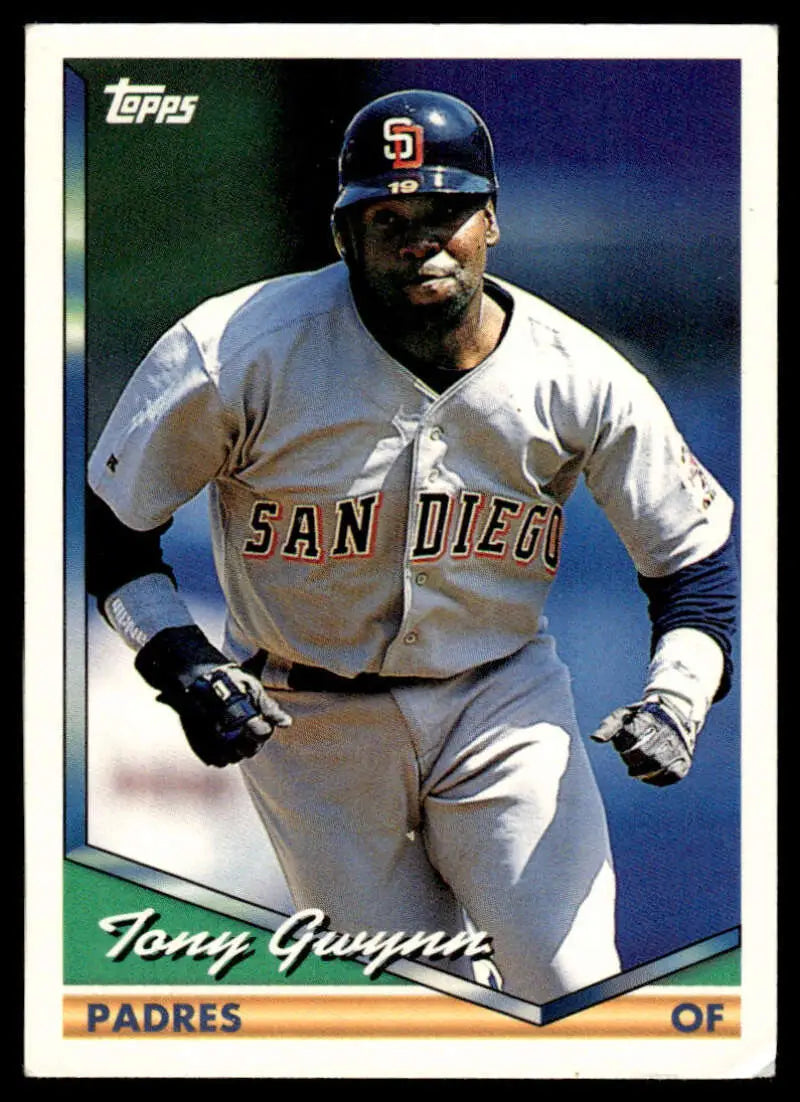 Tony Gwynn San Diego Padres outfielder baseball card in white home uniform