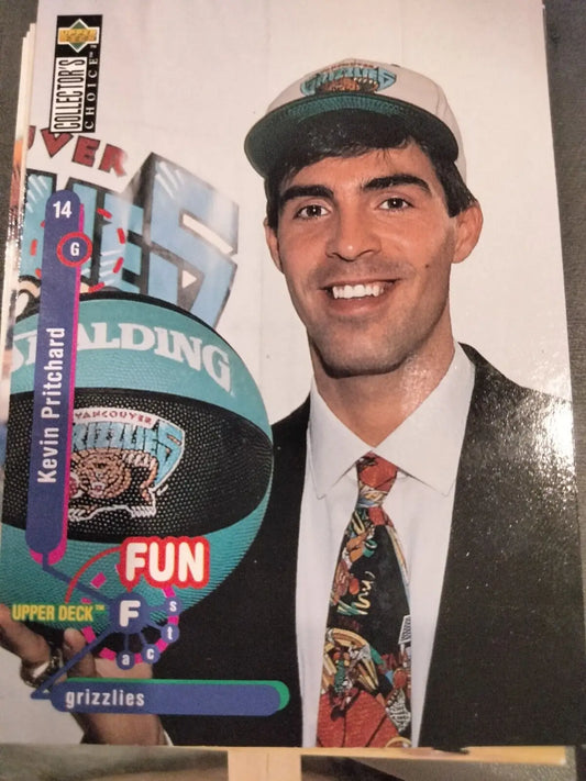 Kevin Pritchard Grizzlies basketball card from 1995-96 Collector’s Choice #193