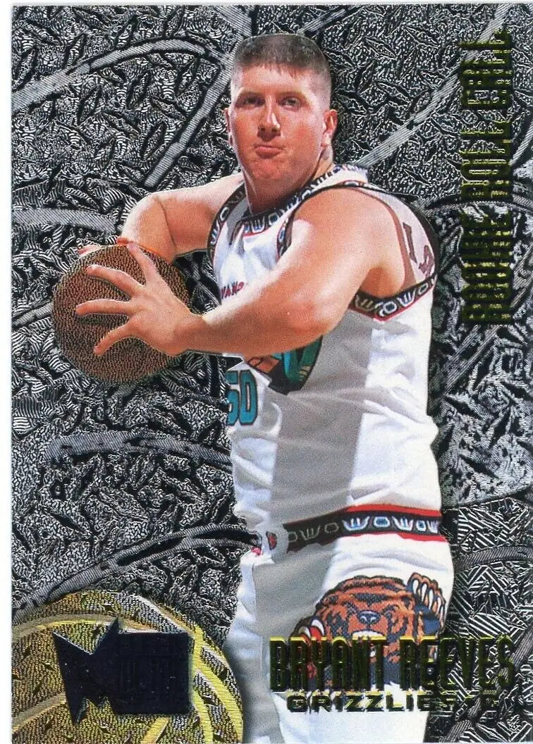 Bryant Reeves 1995-96 Fleer Metal Rookie Roll Call Basketball Card Vancouver Grizzlies