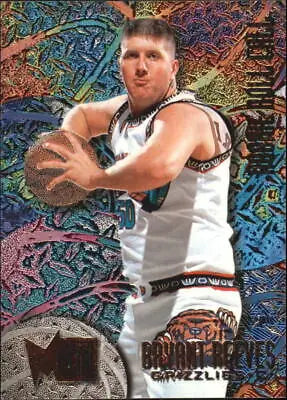 Basketball card of Bryant Reeves from 1995-96 Metal Rookie Roll Call for Memphis Grizzlies