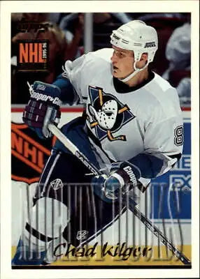 Hockey trading card of Chad Kilger rookie from 1995-96 Topps, Anaheim Mighty Ducks