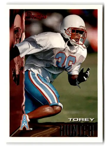 Torey Hunter 1995 Bowman NM RC Rookie football card with original gloss and vibrant colors