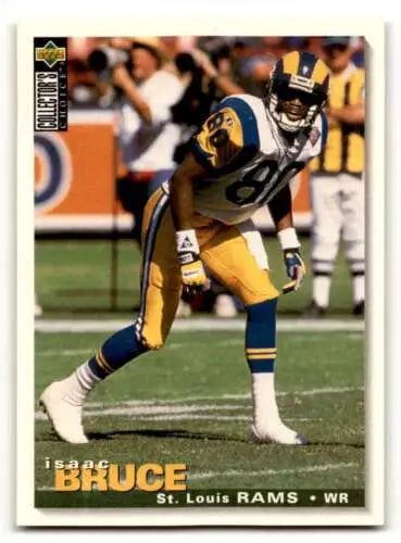 Isaac Bruce 1995 Collector’s Choice St. Louis Rams Football Card with original gloss