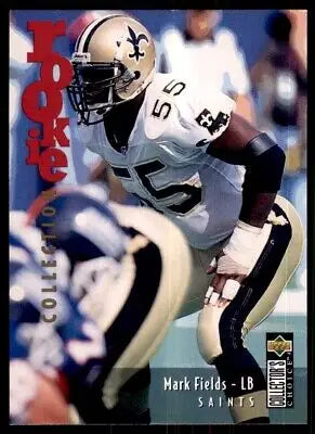 Mark Fields football card from 1995 Collector’s Choice Update, New Orleans Saints #U42