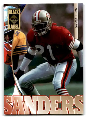 1995 Collector’s Edge Black Label #178 Deion Sanders football card with original gloss