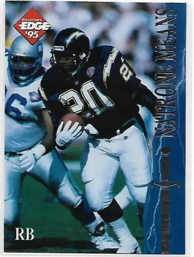 1995 Collector’s Edge Excalibur Natrone Means NM-MT Chargers football trading card original gloss