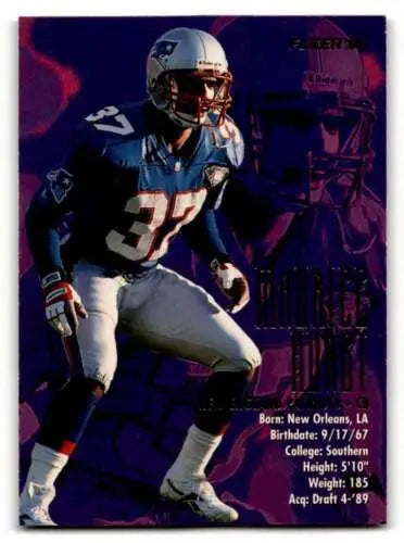 1995 Fleer #253 Maurice Hurst England Patriots Football Card in original gloss condition