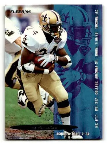 1995 Fleer #260 Mario Bates New Orleans Saints Football Card with original gloss finish