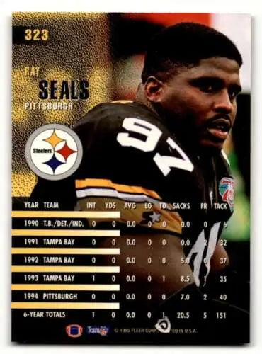 Ray Seals Pittsburgh Steelers football card 1995 Fleer original gloss NM condition