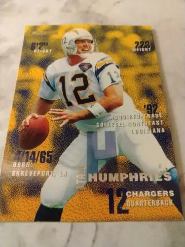 Steve Humphries 1995 Fleer Football Card featuring San Diego Chargers #331