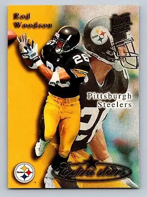 Rod Woodson football card featuring Rod Woodson Extra Stars from 1995 Fleer Ultra