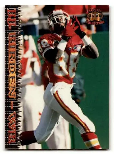 Football player in uniform from the 1995 Pacific J.J. Birden Kansas City Chiefs card