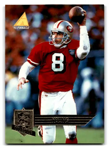 Steve Young football card from the 1995 Pinnacle Club Collection with original gloss