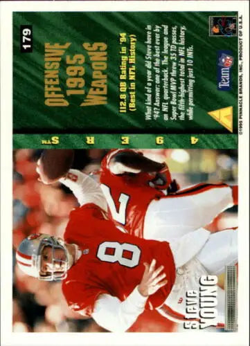 1995 Pinnacle Summit #179 Steve Young NM-MT original gloss 49ers football card