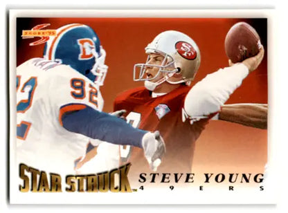 1995 Score #205 Steve Young football card in original gloss, NM mint 49ers condition