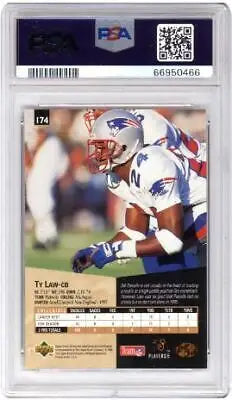 Ty Law 1995 SP Football PSA 7 trading card for collectors of football cards