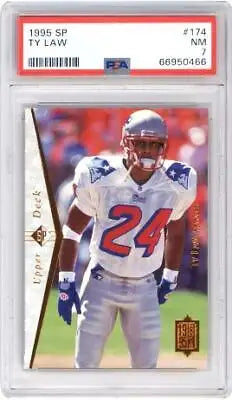 1995 SP Ty Law #174 Football PSA 7 trading card in mint condition for collectors