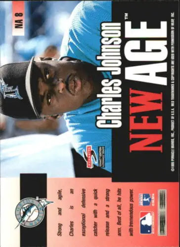 1995 Summit New Age NA8 Charles Johnson baseball card with original gloss features