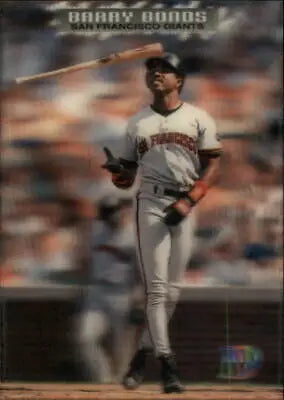 Barry Bonds in San Francisco Giants uniform on the pitcher’s mound for 1995 Topps card