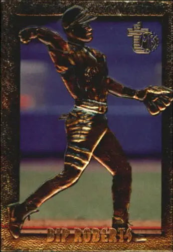 Bronze baseball card of 1995 Topps Embossed Golden Idols Bip Roberts Padres NM-MT