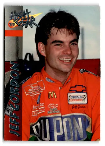 Jeff Gordon racing card from 1995 Wheels High Gear Promos with original gloss finish