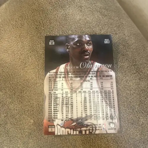 Hakeem Olajuwon trading card from 1996-97 Flair Showcase #14 Row 2 HOF Edition