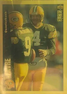 Brett Favre trading card from 1996 Collector’s Choice #178 showcasing the football legend