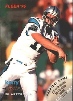 Kerry Collins throwing a football for the Carolina Panthers during a game