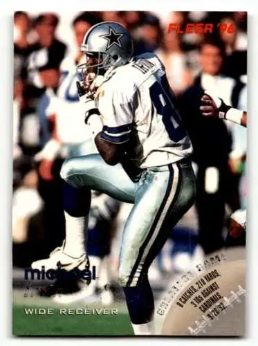 Michael Irvin Dallas Cowboys Football Card 1996 Fleer original gloss collectible