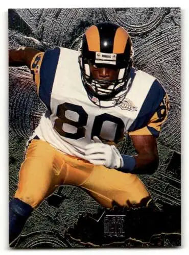 1996 Fleer Metal #101 Isaac Bruce St. Louis Rams Football Cards original gloss design